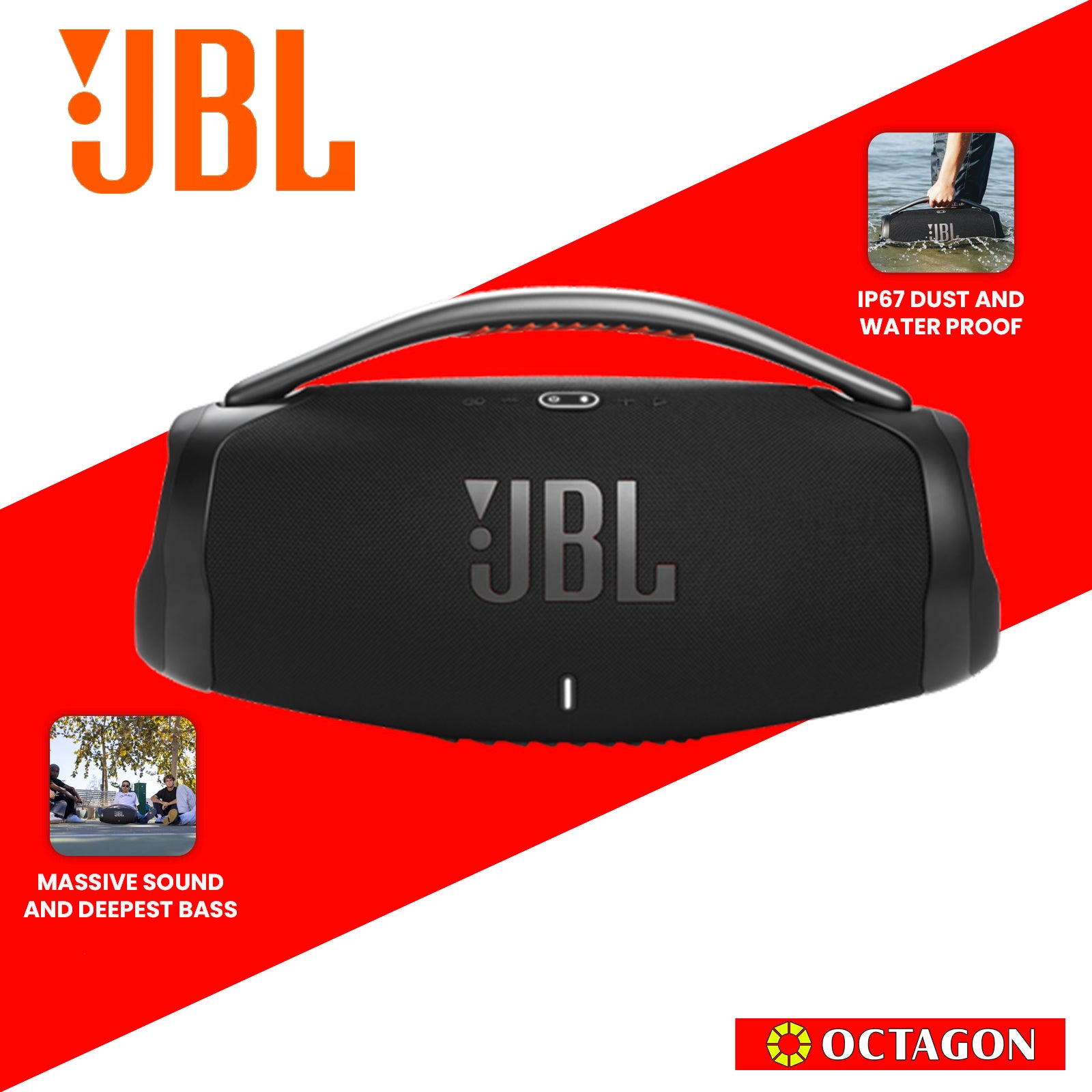 JBL BOOMBOX AS BLACK SPEAKER – Octagon Computer Superstore