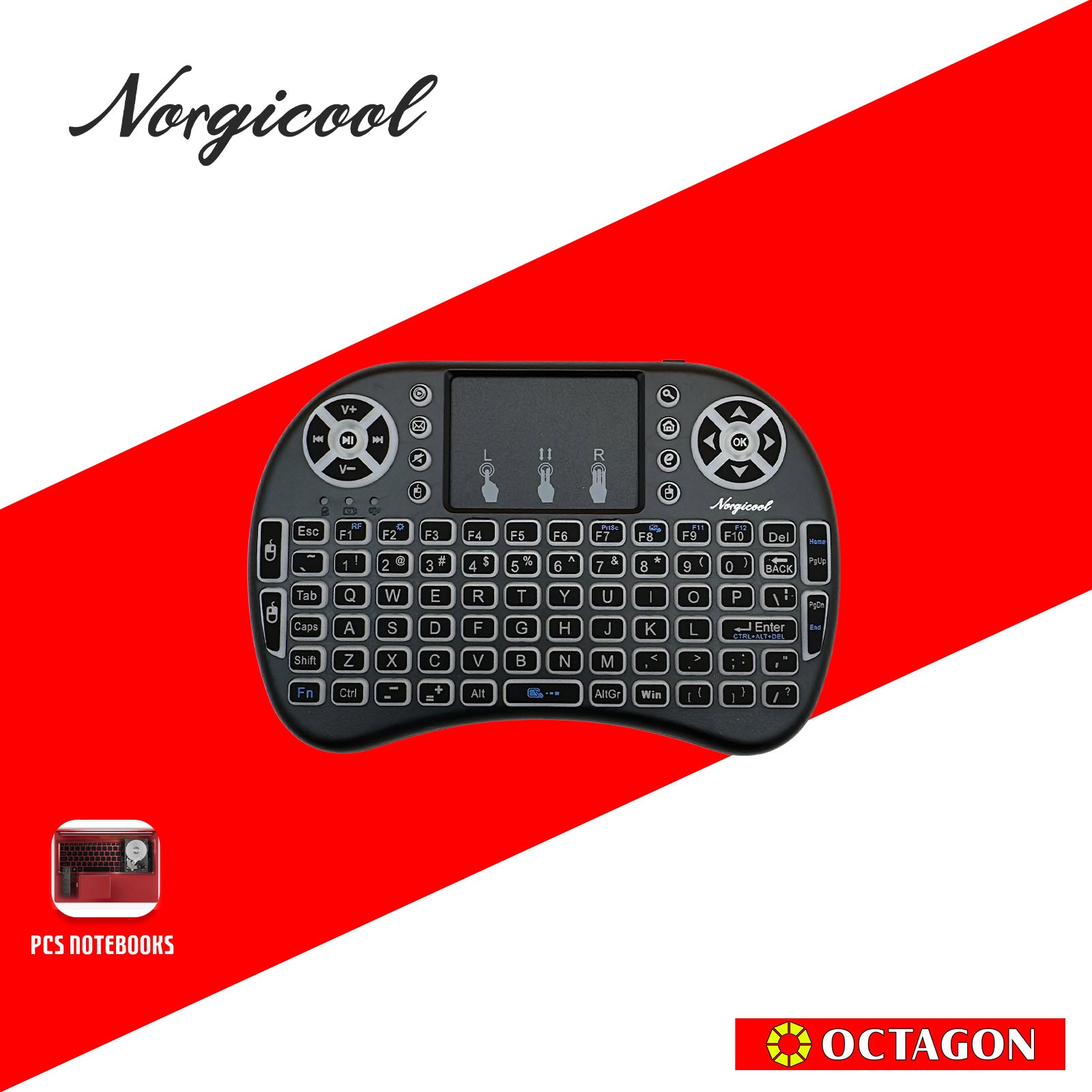 NORGICOOL NK200 MINI KEYBOARD WIRELESS AAAX2 BATTERY