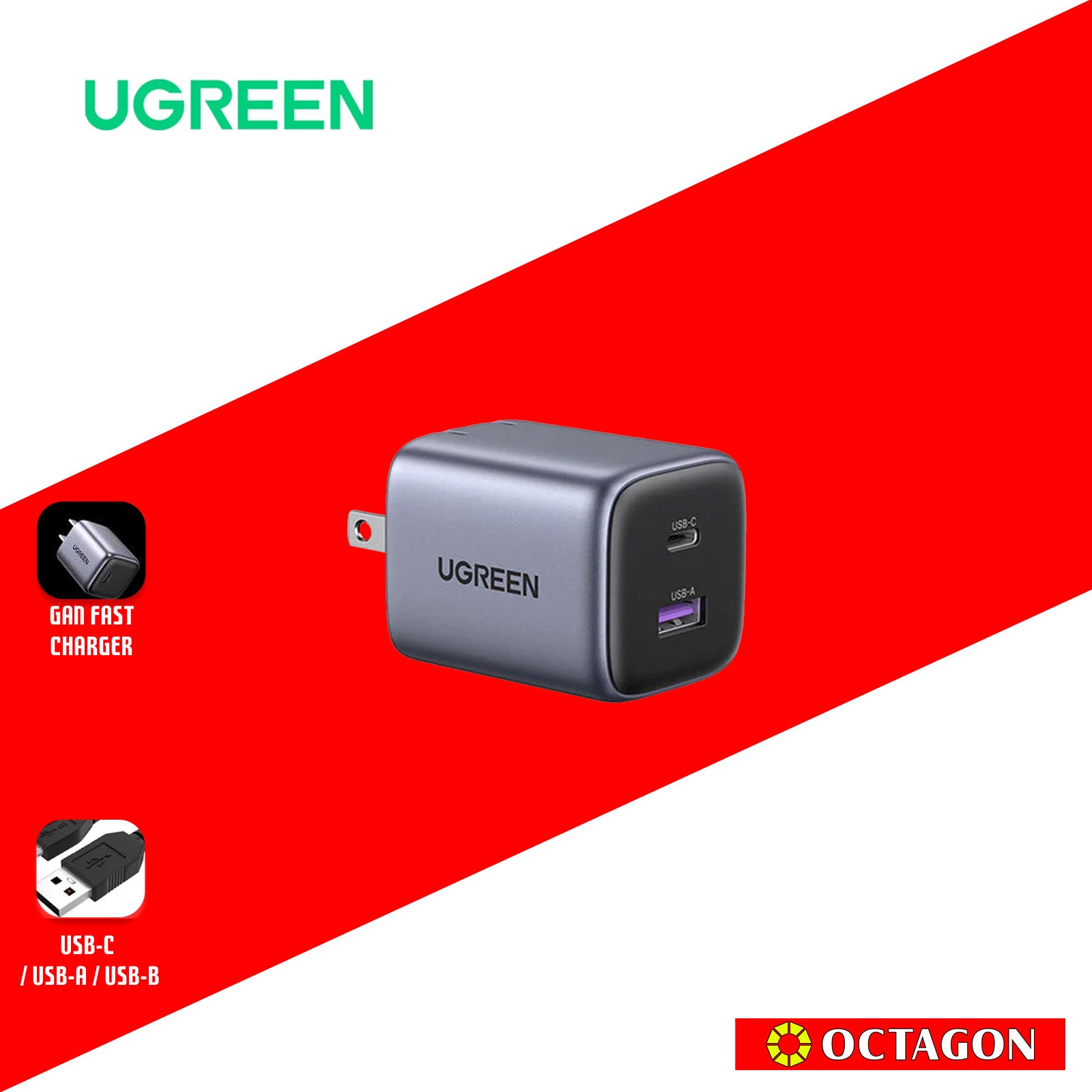 UGREEN CD350/15538 NEXODE USB-C CHARGER