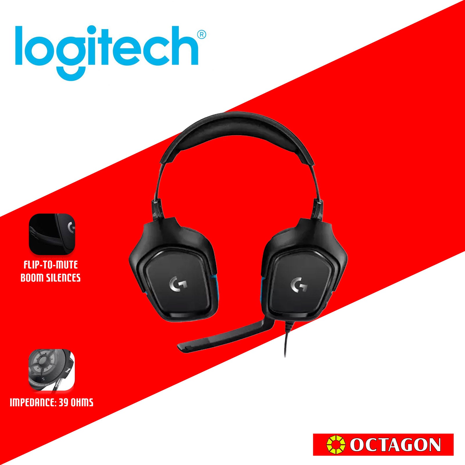 LOGITECH G431 SURROUND SOUND GAMING HEADSET - Main Image