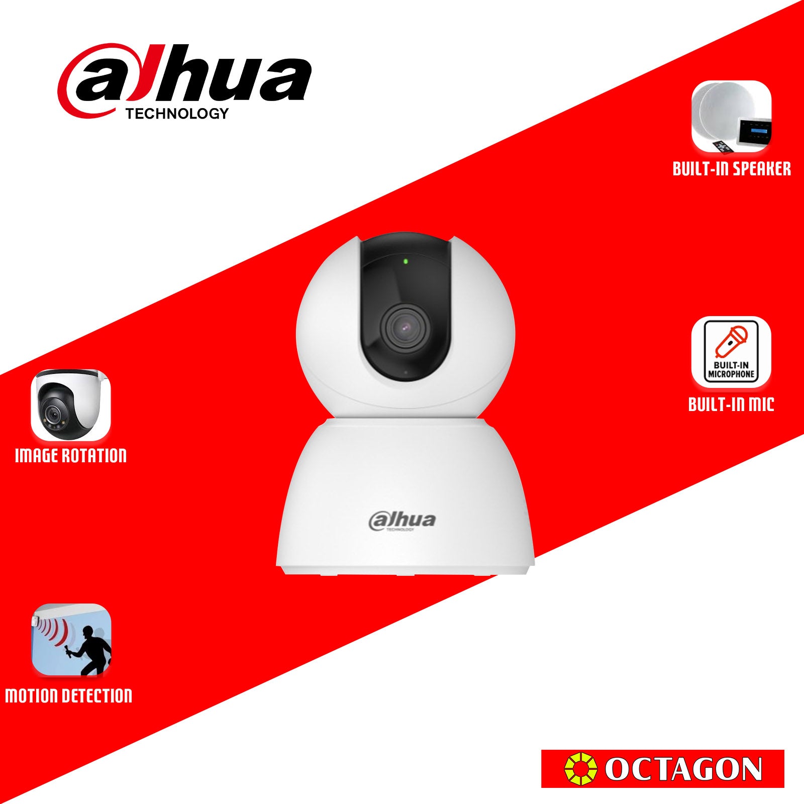 DAHUA HERO 1B (D200) 2MP INDOOR PAN & TILT WIFI CAMERA 2-WAY TALK 2.4 GHZ 360 DEGREES