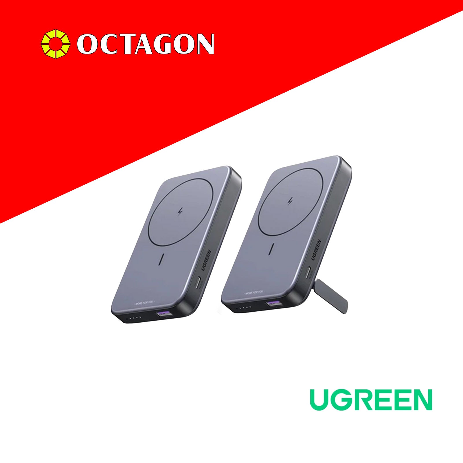 UGREEN PB206/15086 10000MAH POWERBANK MAGNETIC WIRELESS -  SPACE GRAY