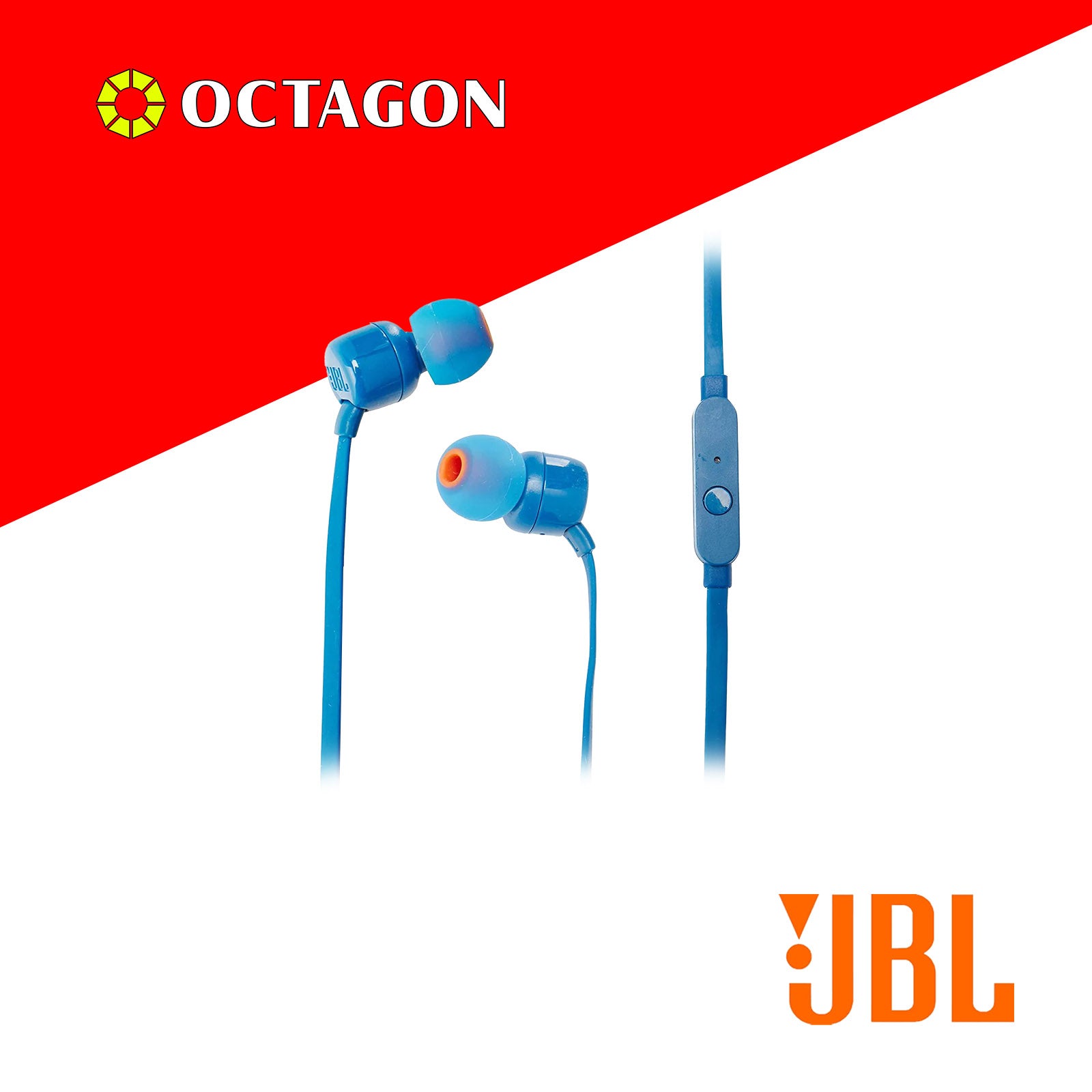 JBL T110 BLUE IN EAR EARPHONES W/ MIC