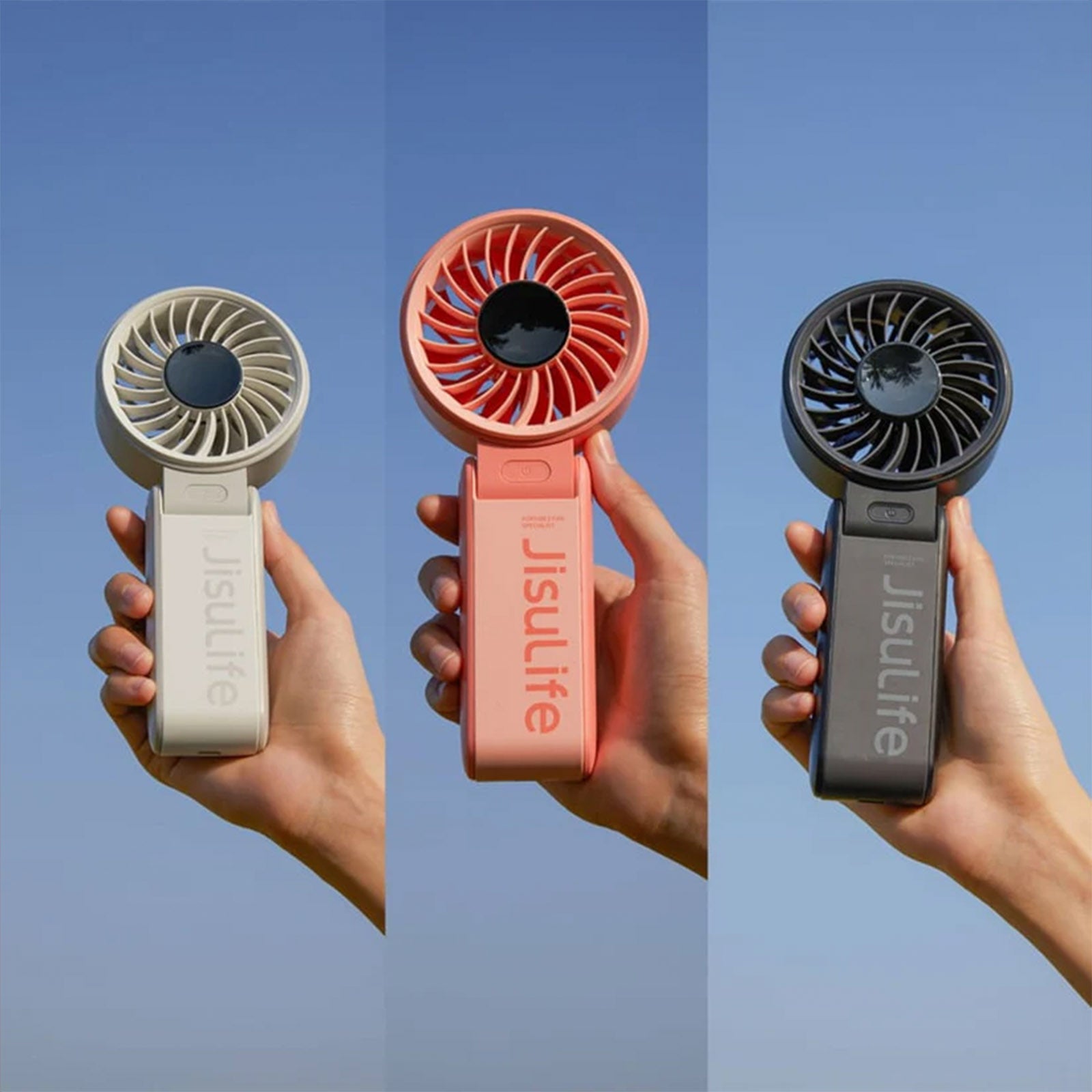 JISULIFE LIFE7 3600MAH PINK/GRAY/BLACK HANDHELD FAN
