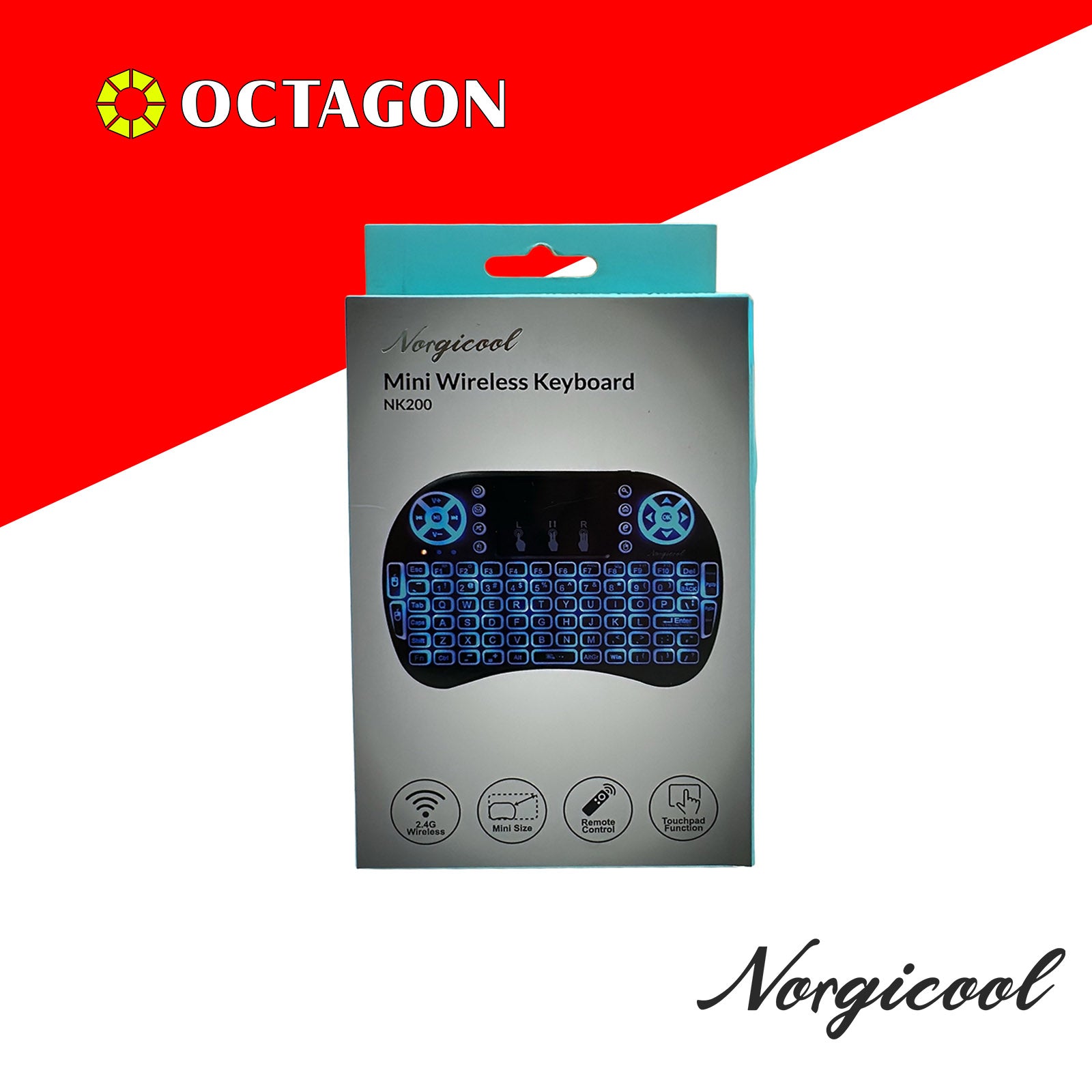 NORGICOOL NK200 MINI KEYBOARD WIRELESS AAAX2 BATTERY