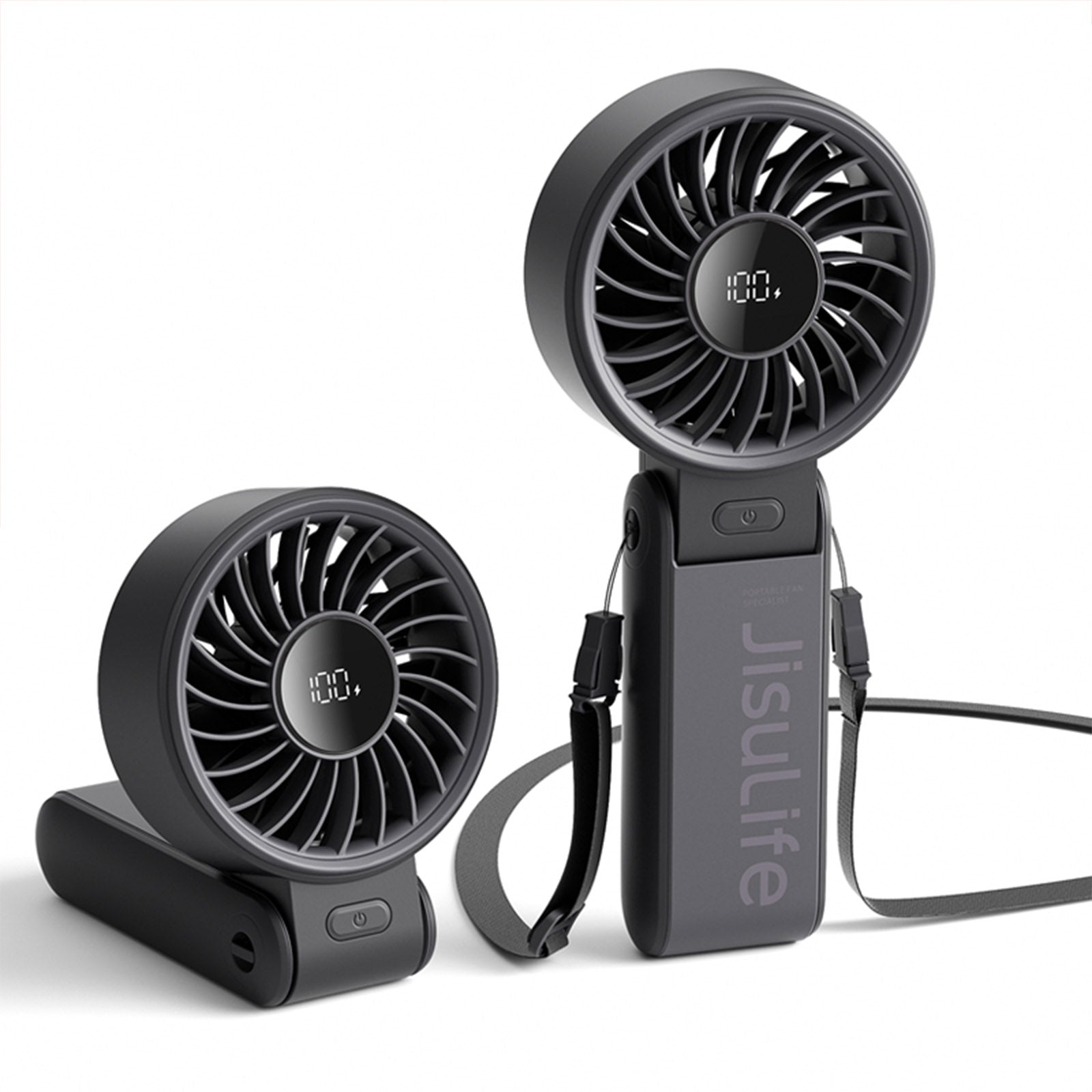 JISULIFE LIFE7 5000MAH BLACK HANDHELD FAN