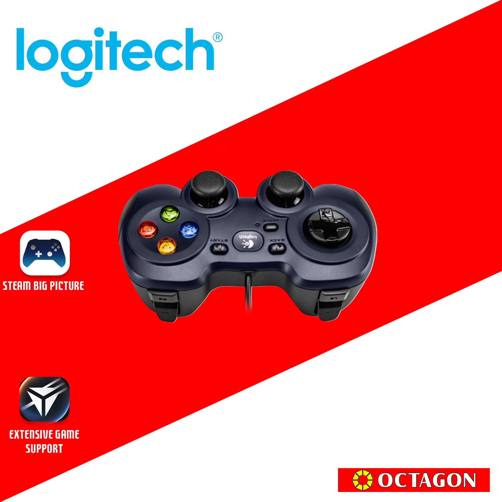 LOGITECH F310 WIRED GAMEPAD FOR PC 1.8M