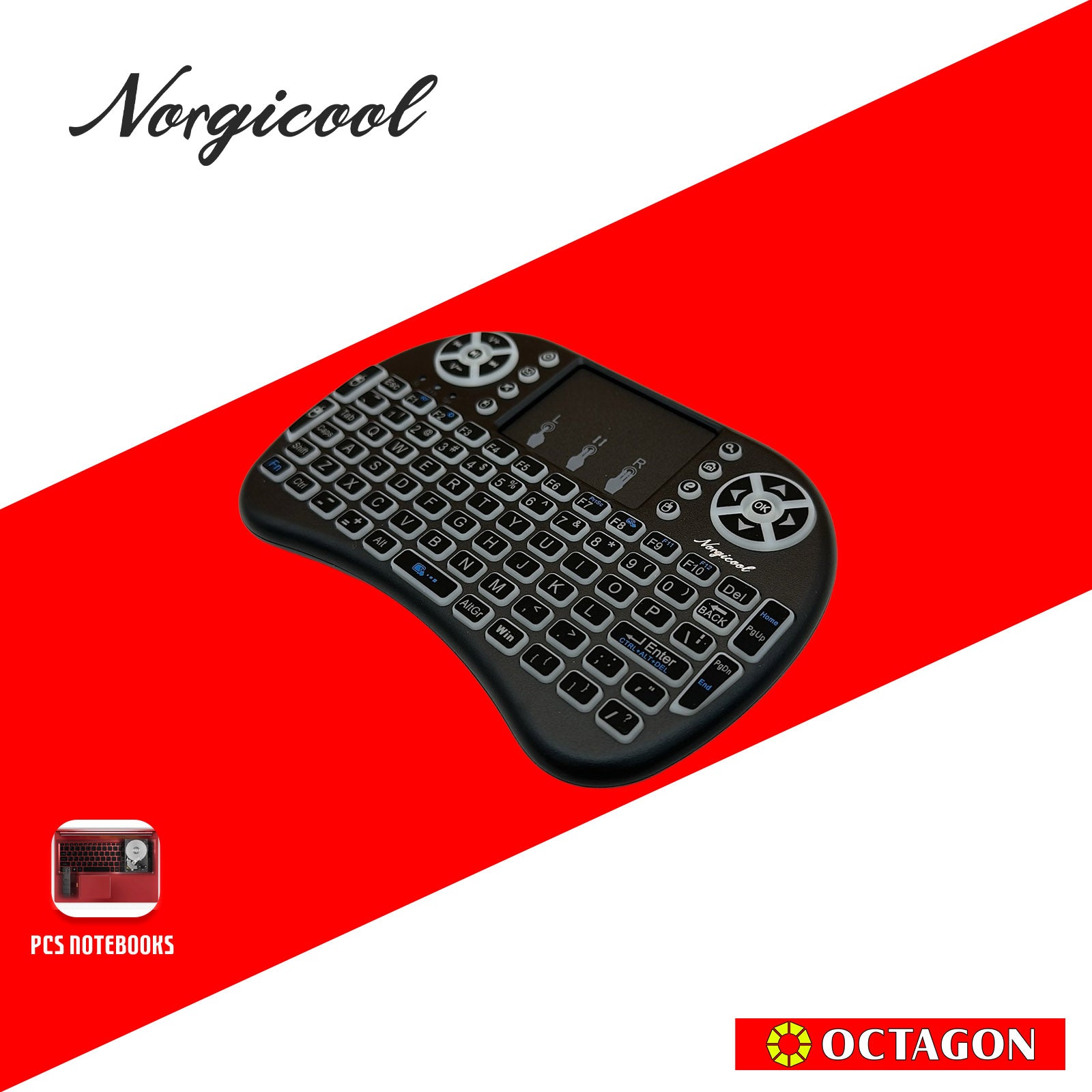 NORGICOOL NK200 MINI KEYBOARD WIRELESS AAAX2 BATTERY