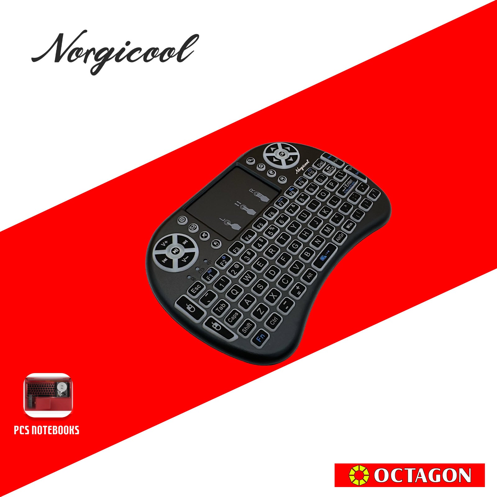 NORGICOOL NK200 MINI KEYBOARD WIRELESS AAAX2 BATTERY