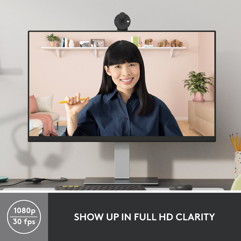 LOGITECH BRIO 300 WHITE WEBCAM 1080P