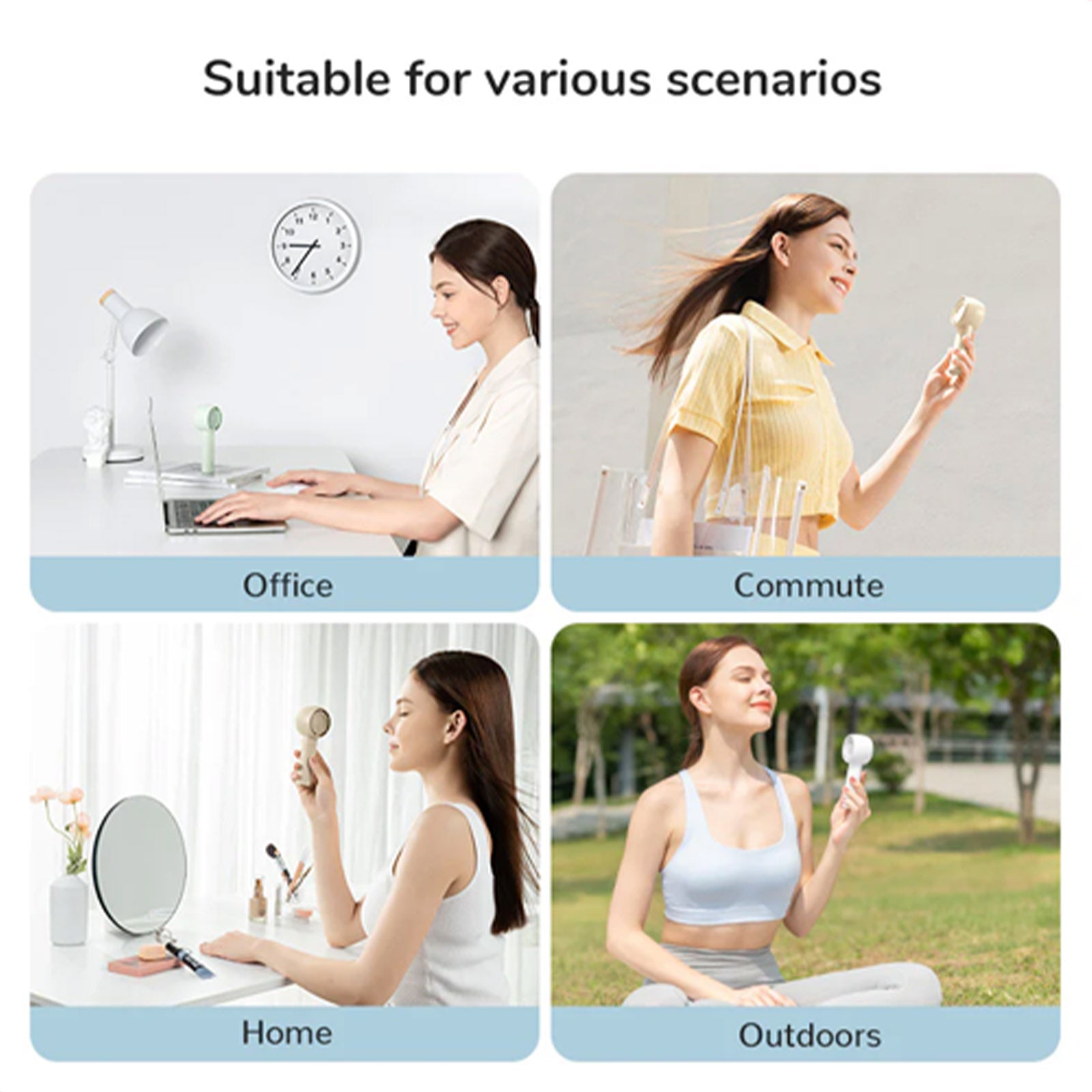 JISULIFE LIFE5 2000MAH WHITE HANDHELD FAN
