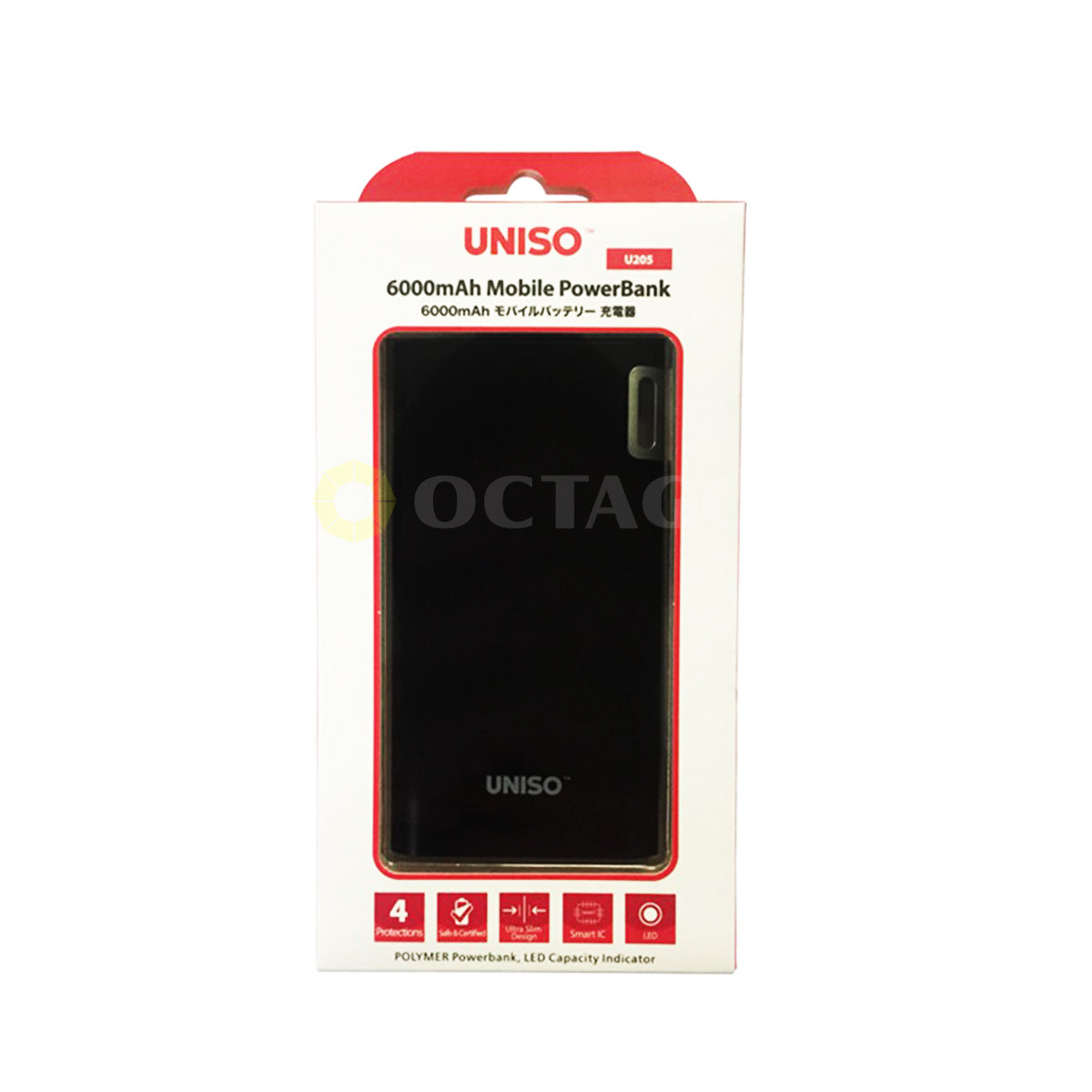 UNISO U205-BK 6000MAH POWERBANK