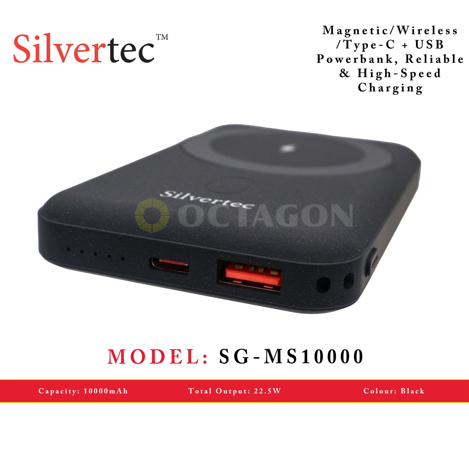 SILVERTEC SG-MS10000-BK 10000MAH PD MAG