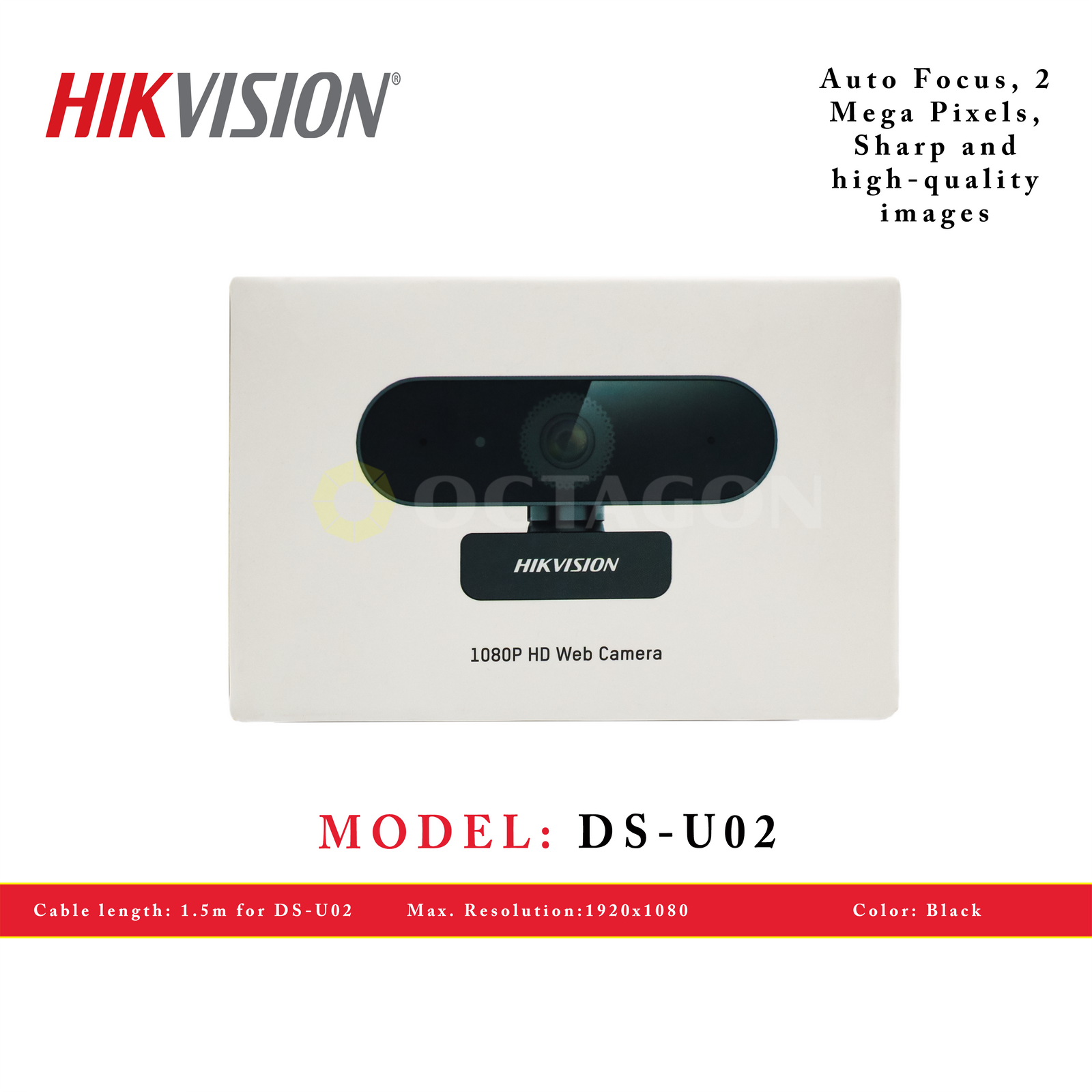 HIKVISION DS-U02 WEBCAM 1080P 2MP CMOS