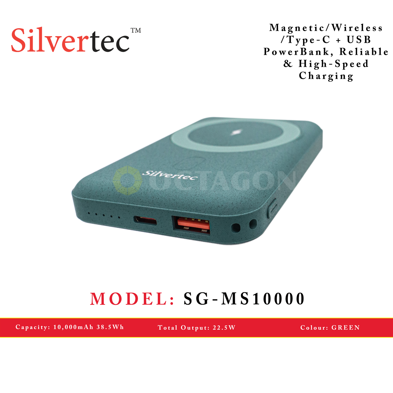 SILVERTEC SG-MS10000-GN10000MAH PD MAG