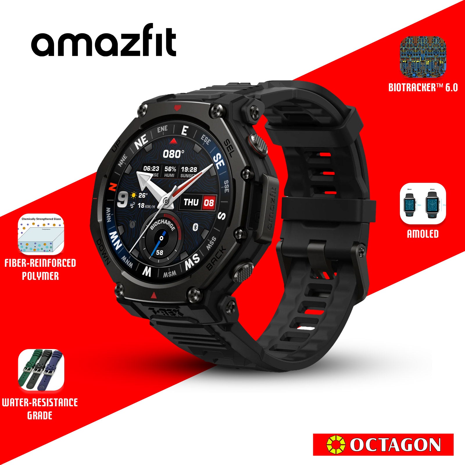 AMAZFIT T-REX 3 PRO 48MM TACTICAL BLACK