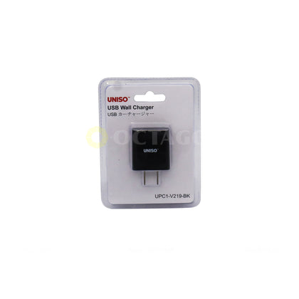 UNISO UPC1-V219-BK USB 5V/1A WALL CHARGER