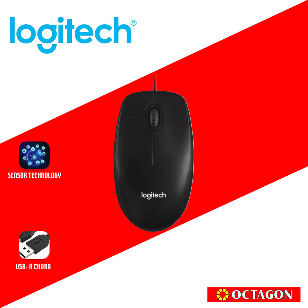 LOGITECH B100 BOX BLACK OPT. USB MOUSE – Octagon Computer Superstore
