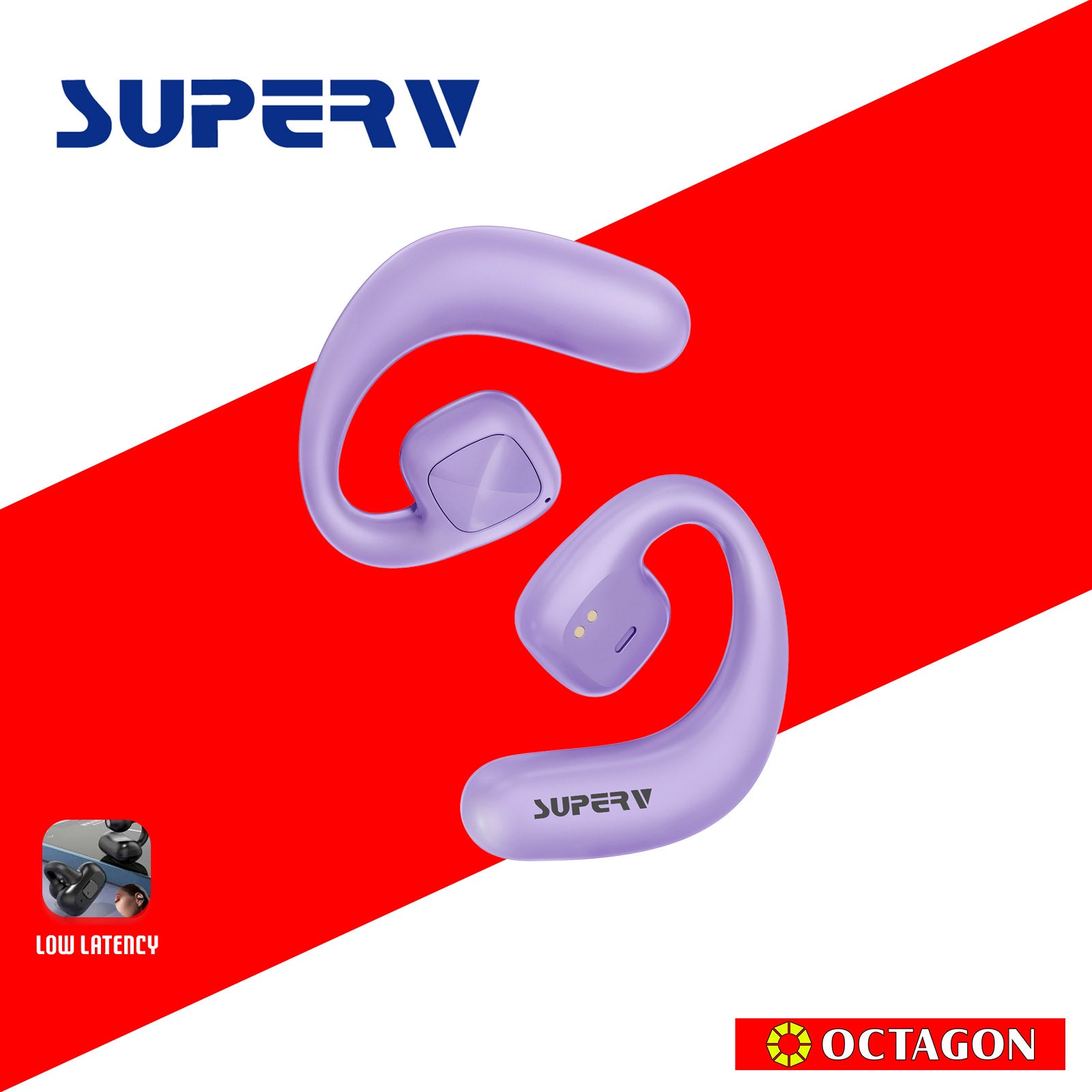 SUPERV Q01 AIR CONDUCTION SPORTS BT V5.3 TWS EARPHONE