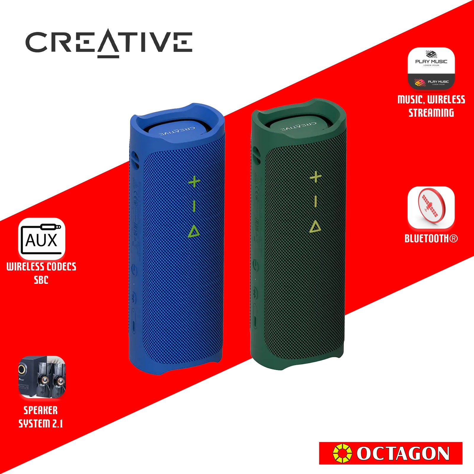 CREATIVE MUVO GO MF8405 SPEAKER WATERPROOF PORTABLE BLUETOOTH 5.3