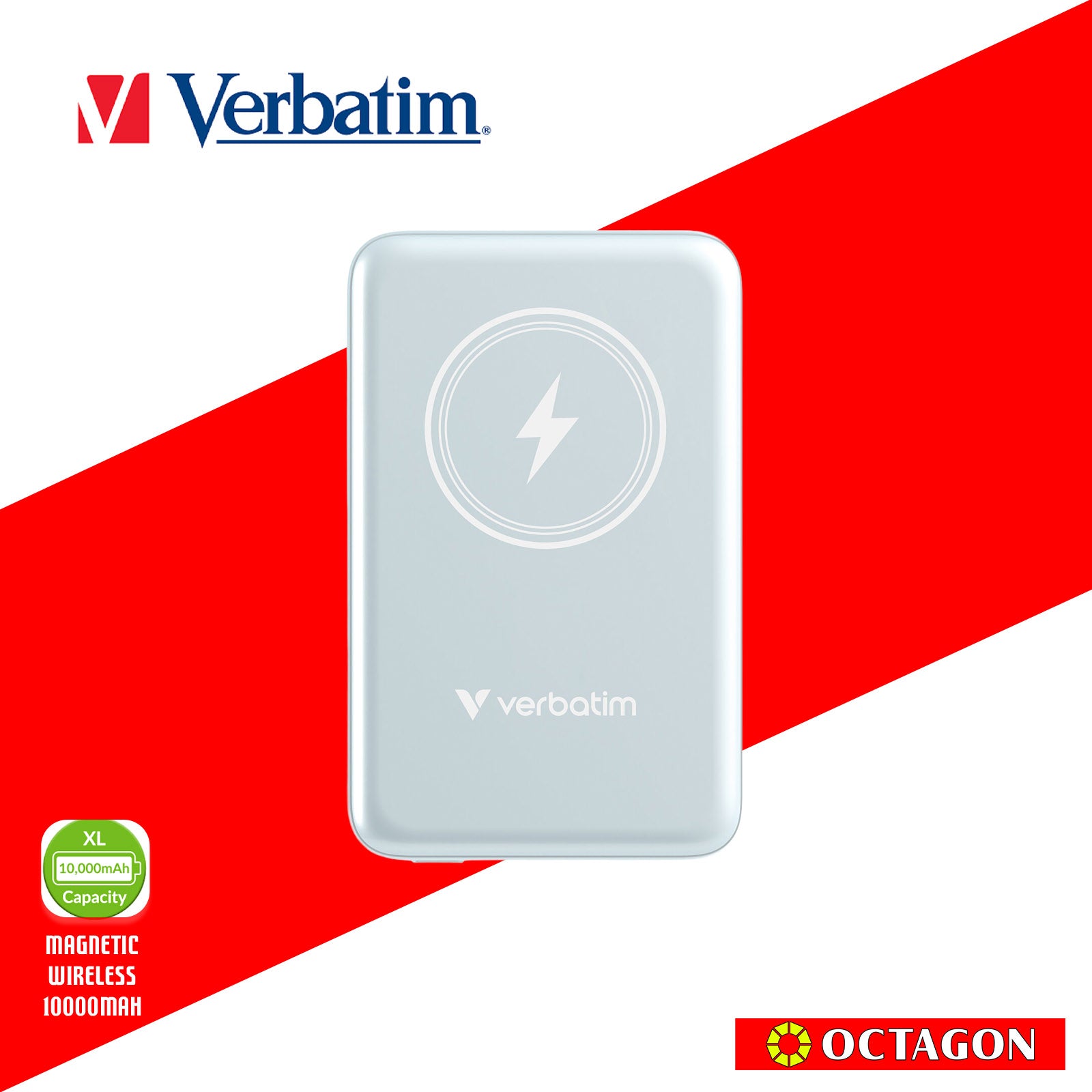 VERBATIM 32247 MAGNETIC WL 10000 MAH POWER PACK MCP - PD 20W MWC 15W BLUE