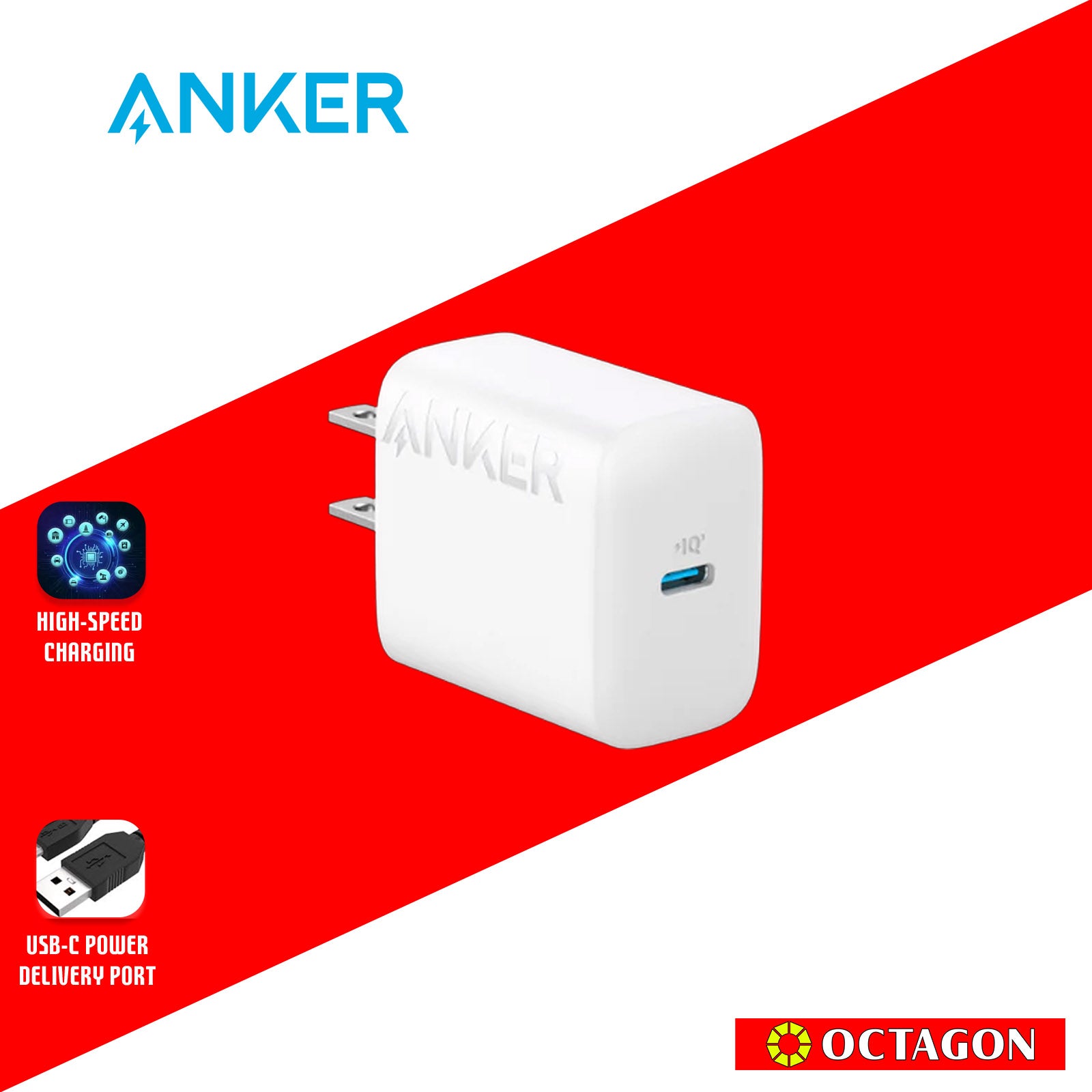 ANKER 20W USB C WALL CHARGER