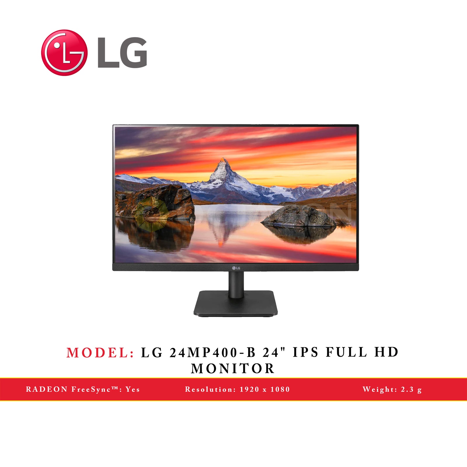 LG 24MP400-B.APH 75HZ IPS MONITOR BLACK