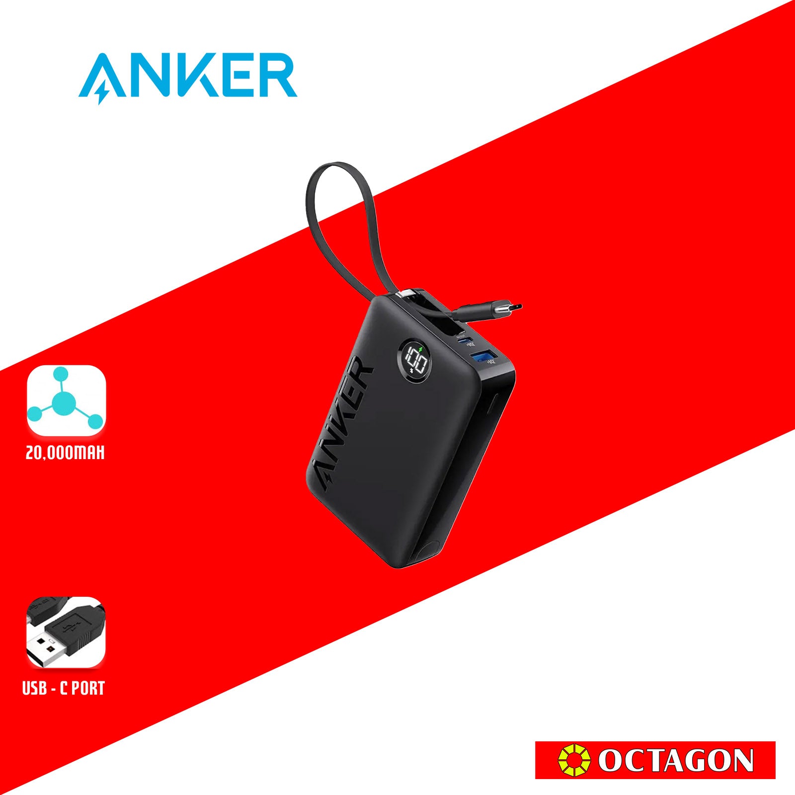 ANKER A1647H11 POWERBANK 20000MAH 22.5W