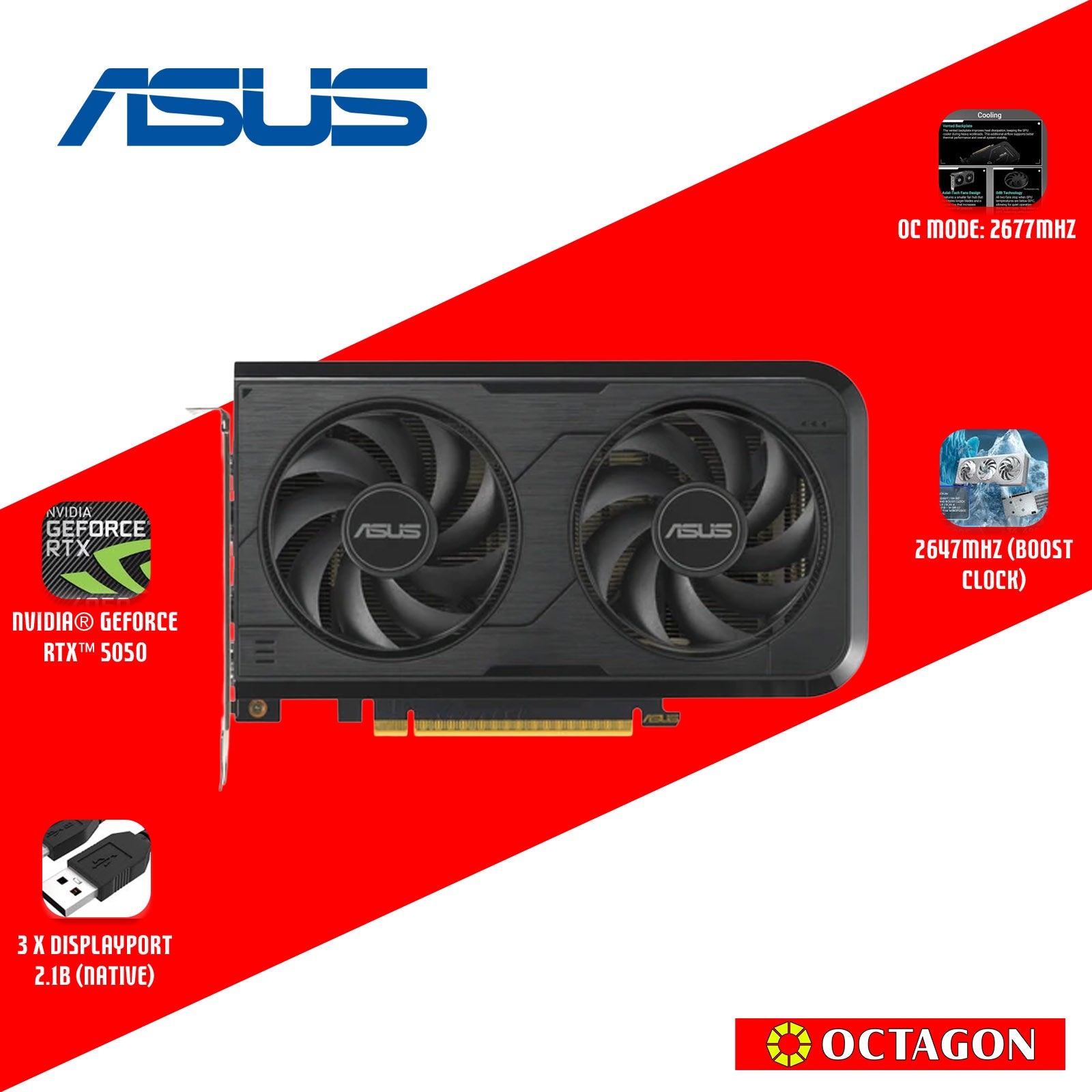 ASUS DUAL RTX5050 O8GB DDR6