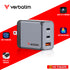 VERBATIM 32201 GNC-65 GAN CHARGER 3 PORT 65W USB A/C (EU/UK/US)