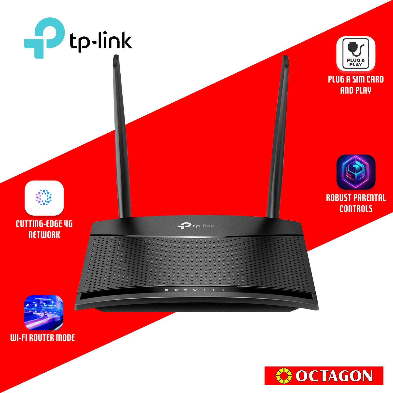 TPLINK TL-MR100 300 MBPS WIRELESS N 4G LTE ROUTER