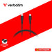 VERBATIM 66667 SYNC & CHARGE TYPE-C TO TYPE-C CABLE (PD60W & 480MBPS) 120CM (BLACK)