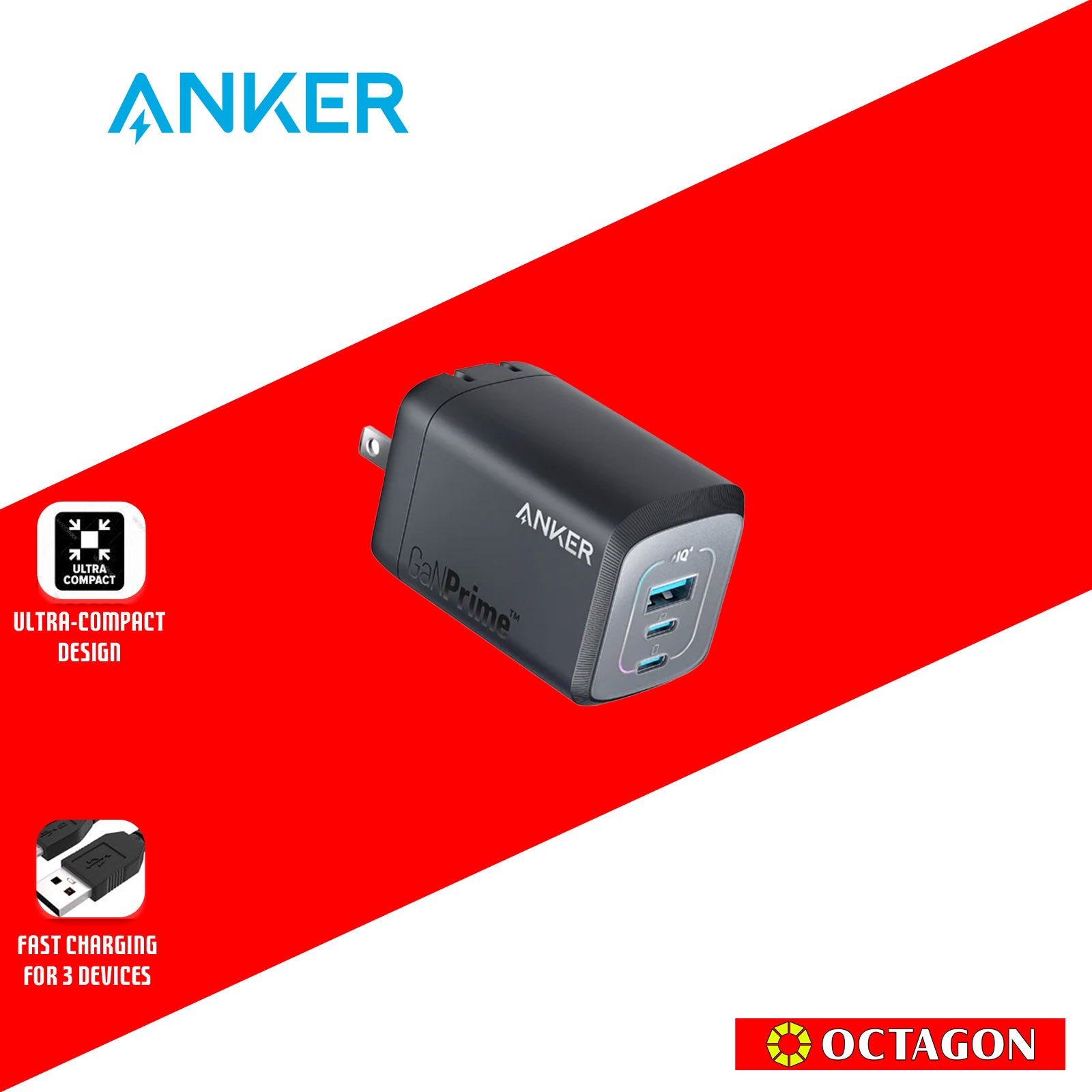 ANKER PRIME 100W GAN WALL CHARGER