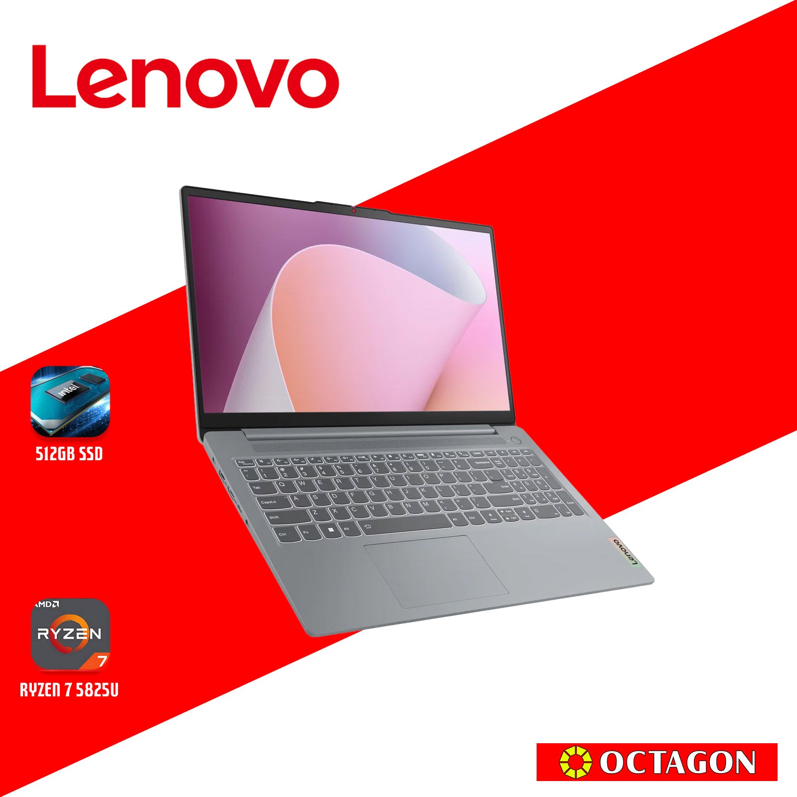 LENOVO IDEAPAD SLIM 3 (82XM011NPH)/ RYZEN 7 5825U/ 16GB/ 512GB SSD/ 15.6