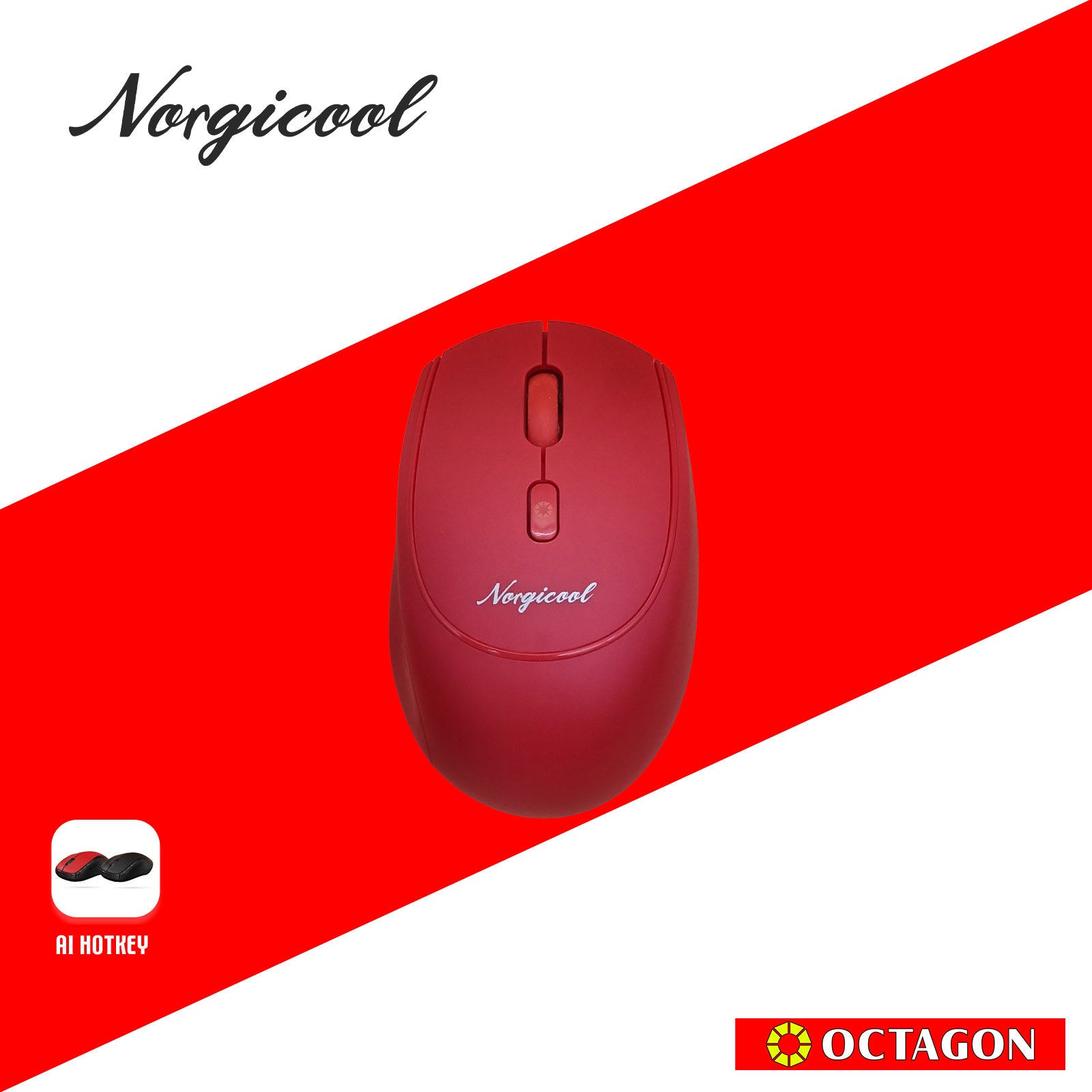 NORGICOOL NM7180 WIRELESS MOUSE BLUE/RED