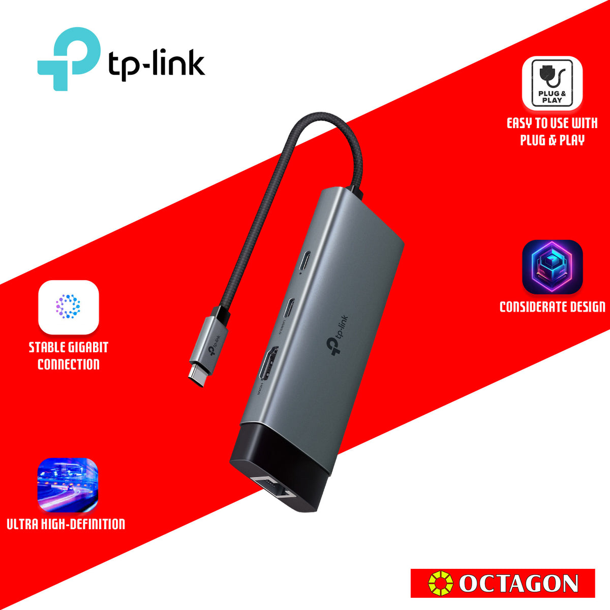 TPLINK UH6120C USB TYPE C 6 PORT HUB