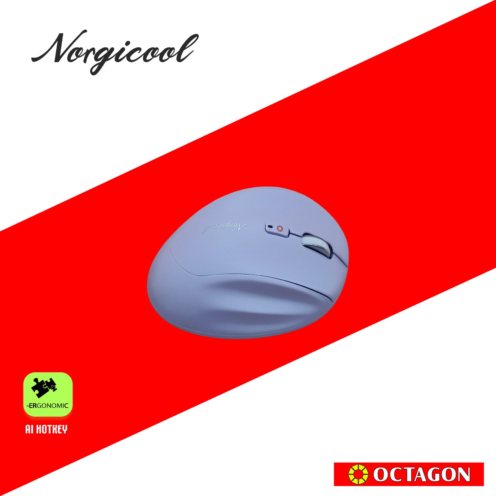 NORGICOOL NVM05 WIRELESS MOUSE GREEN/PURPLE/BLACK
