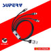 SUPERV RT52 BLACK (5 IN 1) CABLE 1.2M (OUTPUT USBC 100W/ LIGHTNING 27W/ MICRO USB 12W/ INPUT USBA AND USBC)