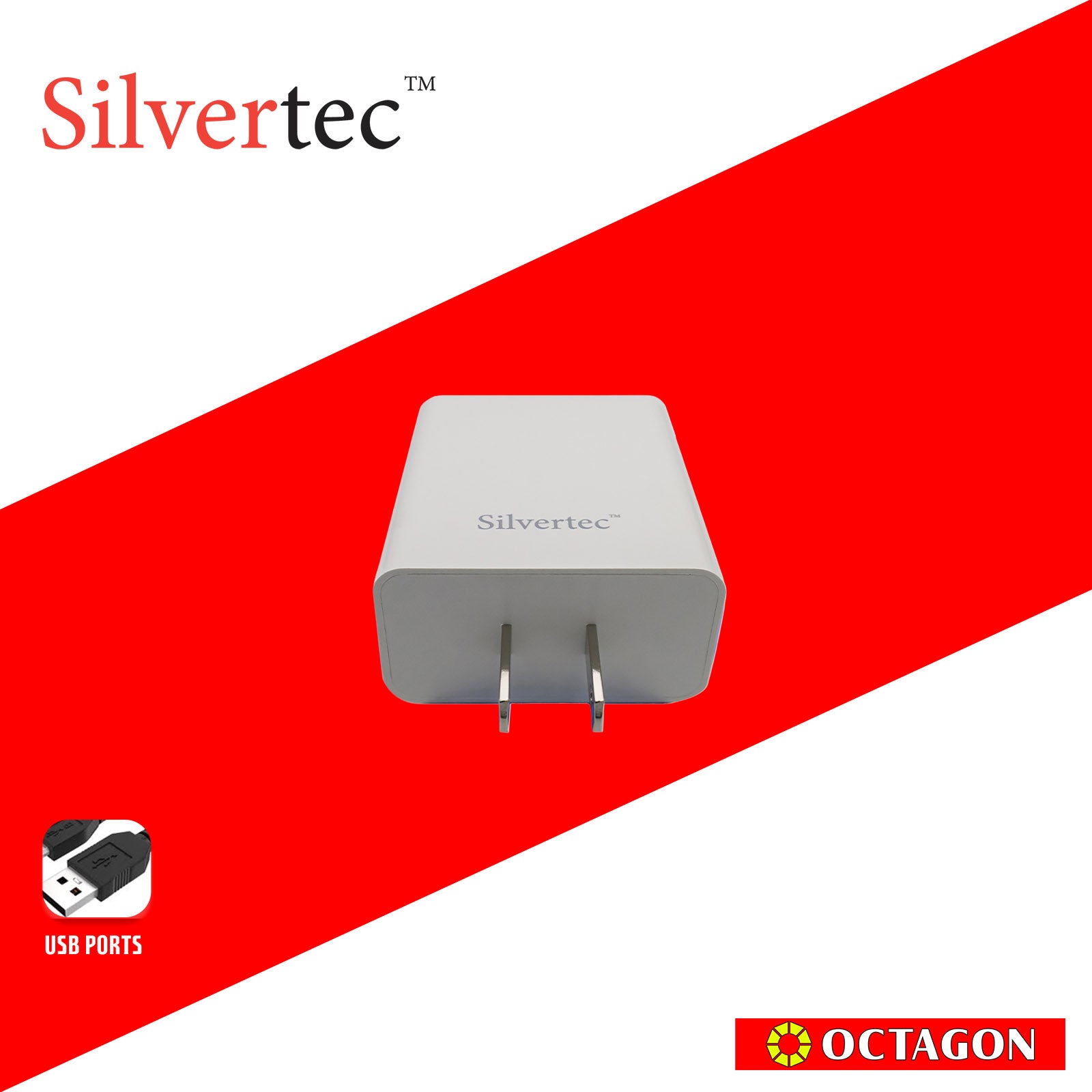 SILVERTEC SPC4-V220-WH 4-USB PORTS 25A