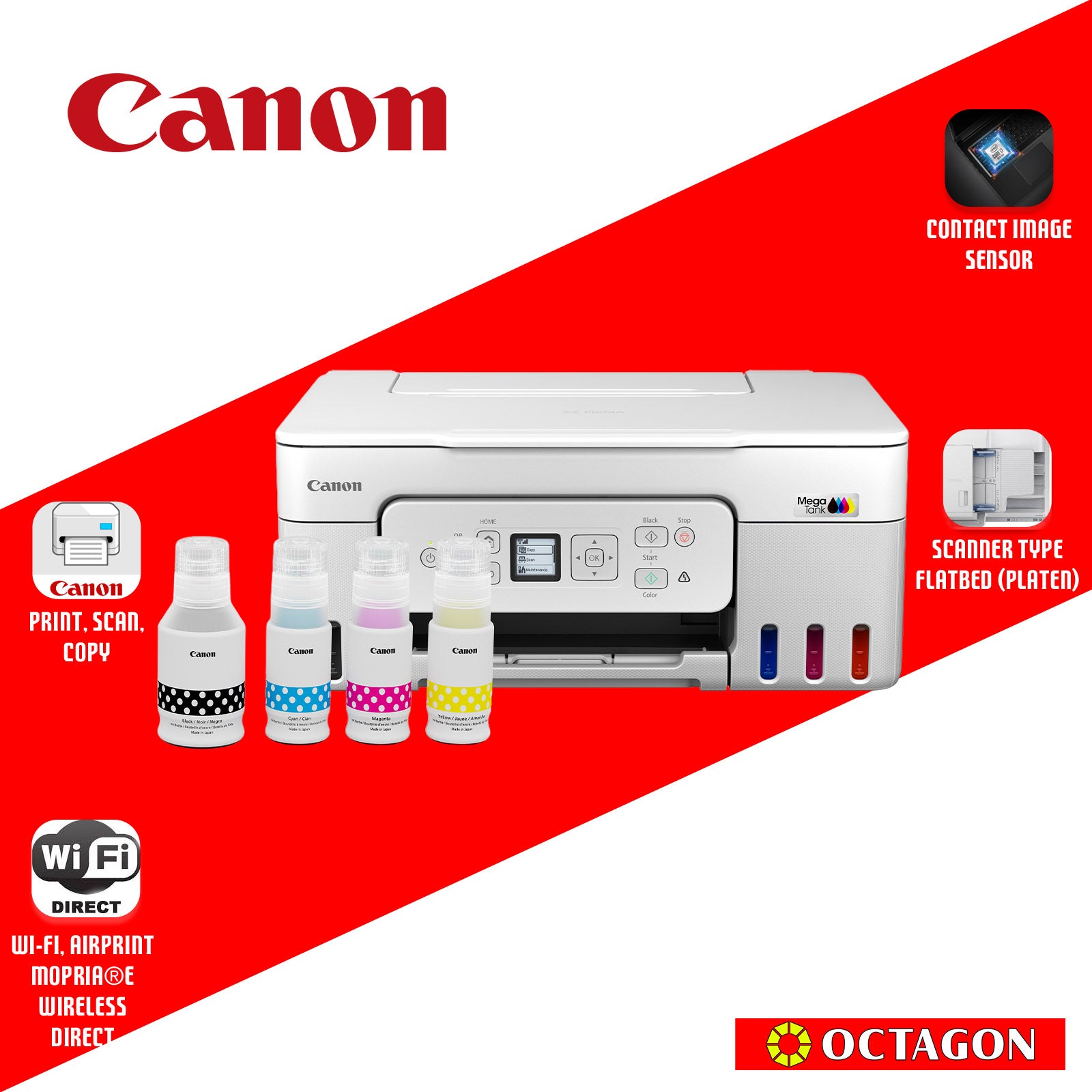CANON PIXMA G3780 INK TANK PRINTER (GI-71 SERIES) AIO WIRELESS