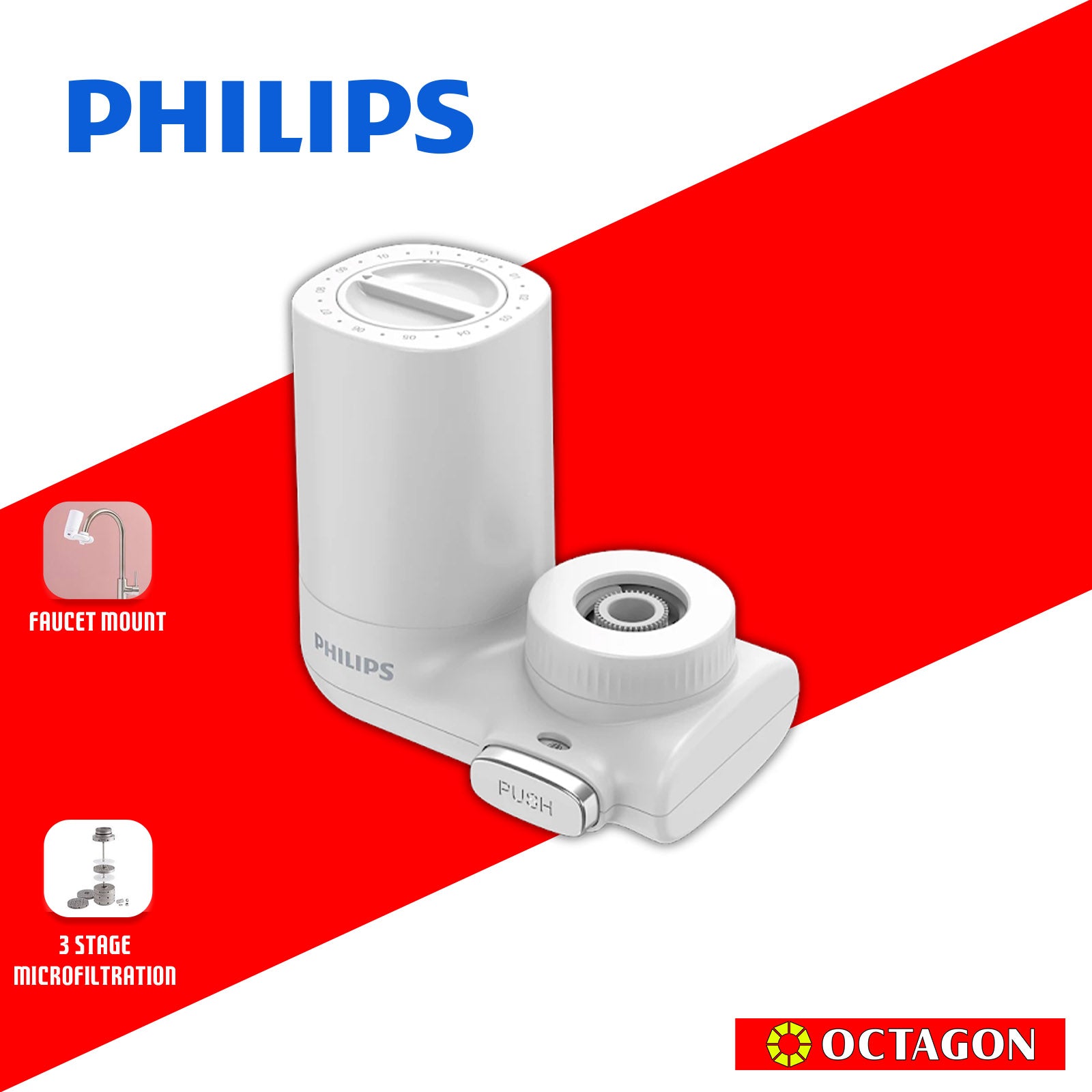 PHILIPS WATER AWP3703/97 ON-TAP 3 STAGE WATER PURIFIER 1000L FILTERED STREAM / UNFILTERED SPRAY