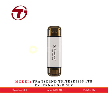TRANSCEND TS1TESD310S 1TB EXTERNAL SSD SLV