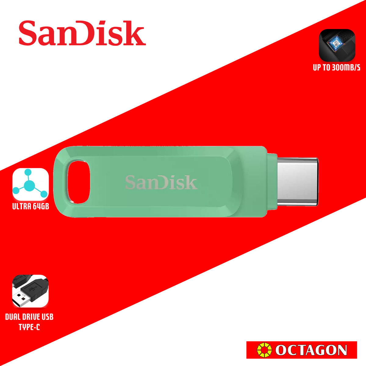 SANDISK ULTRA 64GB SDDDC3-064G-G46NBB DUAL DRIVE USB TYPE-C