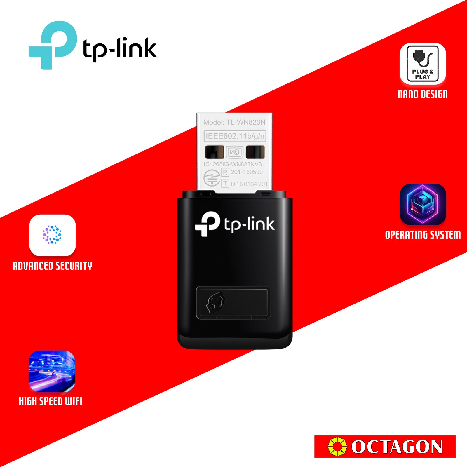 TPLINK WN823N 300MBPS WIRELESS N USB ADAPTER