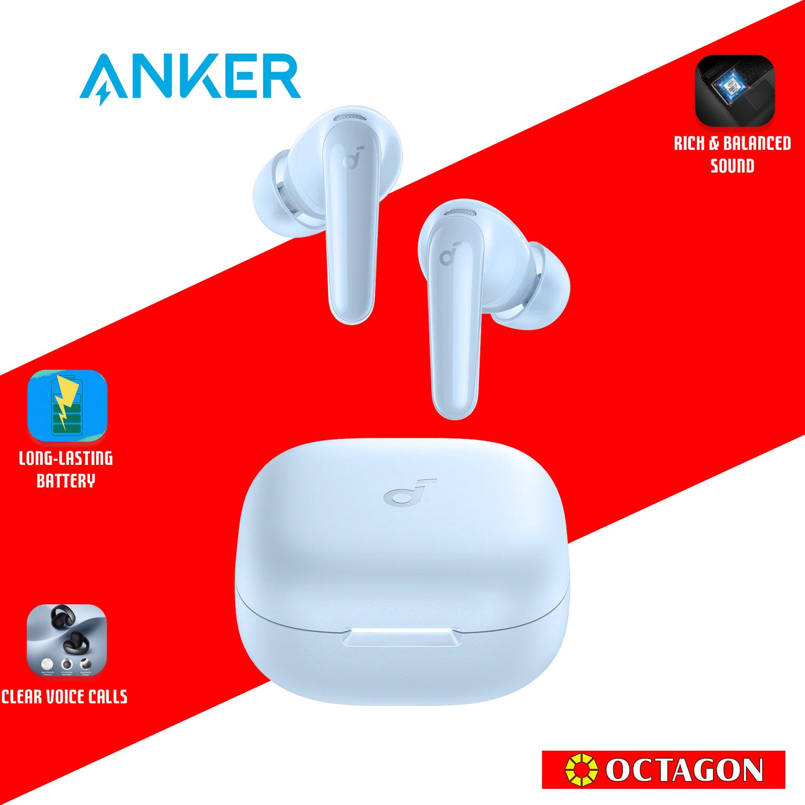 ANKER D1202H31 R60I BLUE NC EARBUDS TWS SOUNDCORE