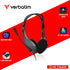 VERBATIM 41646 URBAN HEADGEAR MULTIMEDIA 4 PIN JACK HEADSET WITH MIC & VOLUME CONTROL BLACK
