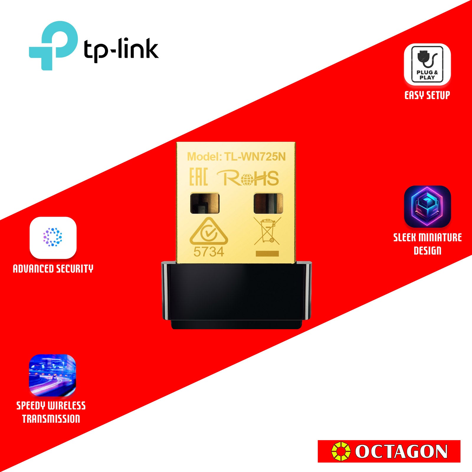 TPLINK TL-WN725N WLESS USB ADPTR 6MW