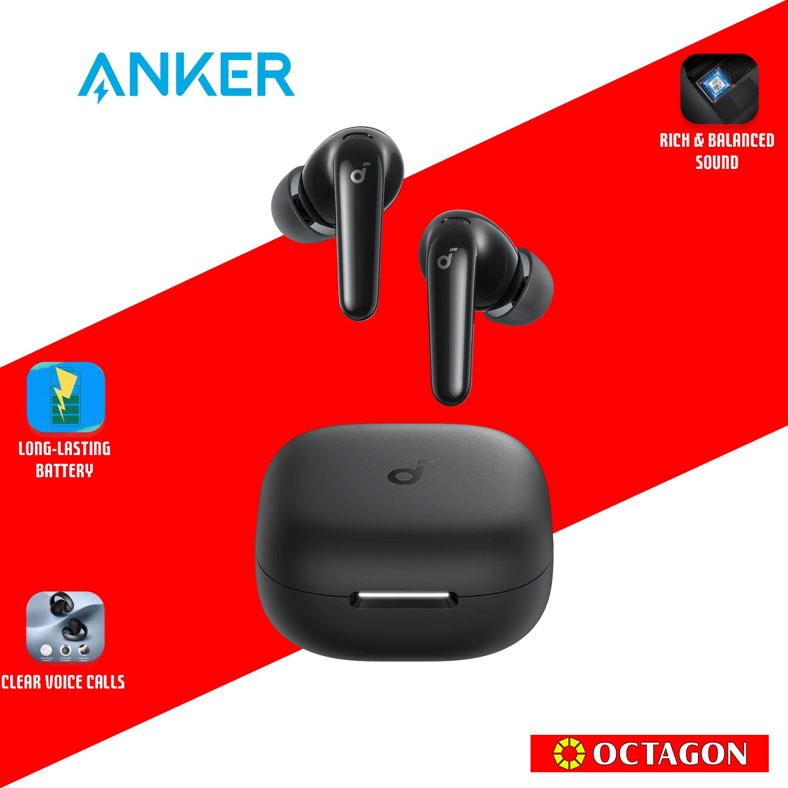 ANKER D1202H11 R60I BLACK NC EARBUDS TWS SOUNDCORE