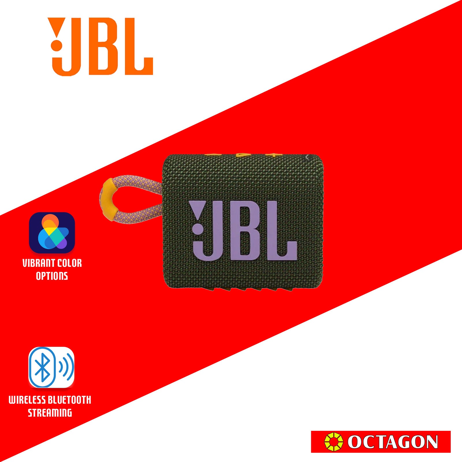 JBL GO 3 BT GREEN SPEAKER PORTABLE