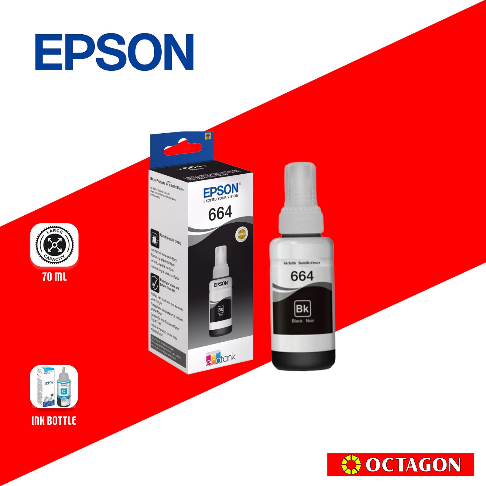 EPSON T664100 BLACK INK TANK
